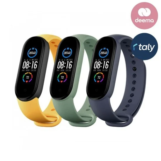 Mi Smart Band 5 Strap (3-Pack) Navy Blue/Yellow/Mint Green